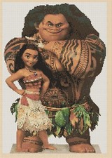 Disney Moana and Maui Counted Cross Stitch CHART No. 10-167
