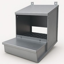 nido per galline ovaiole in rete zincata con cassetto raccogli uova 42x43x29