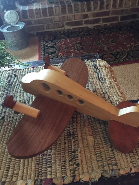 antique wooden toy airplanes