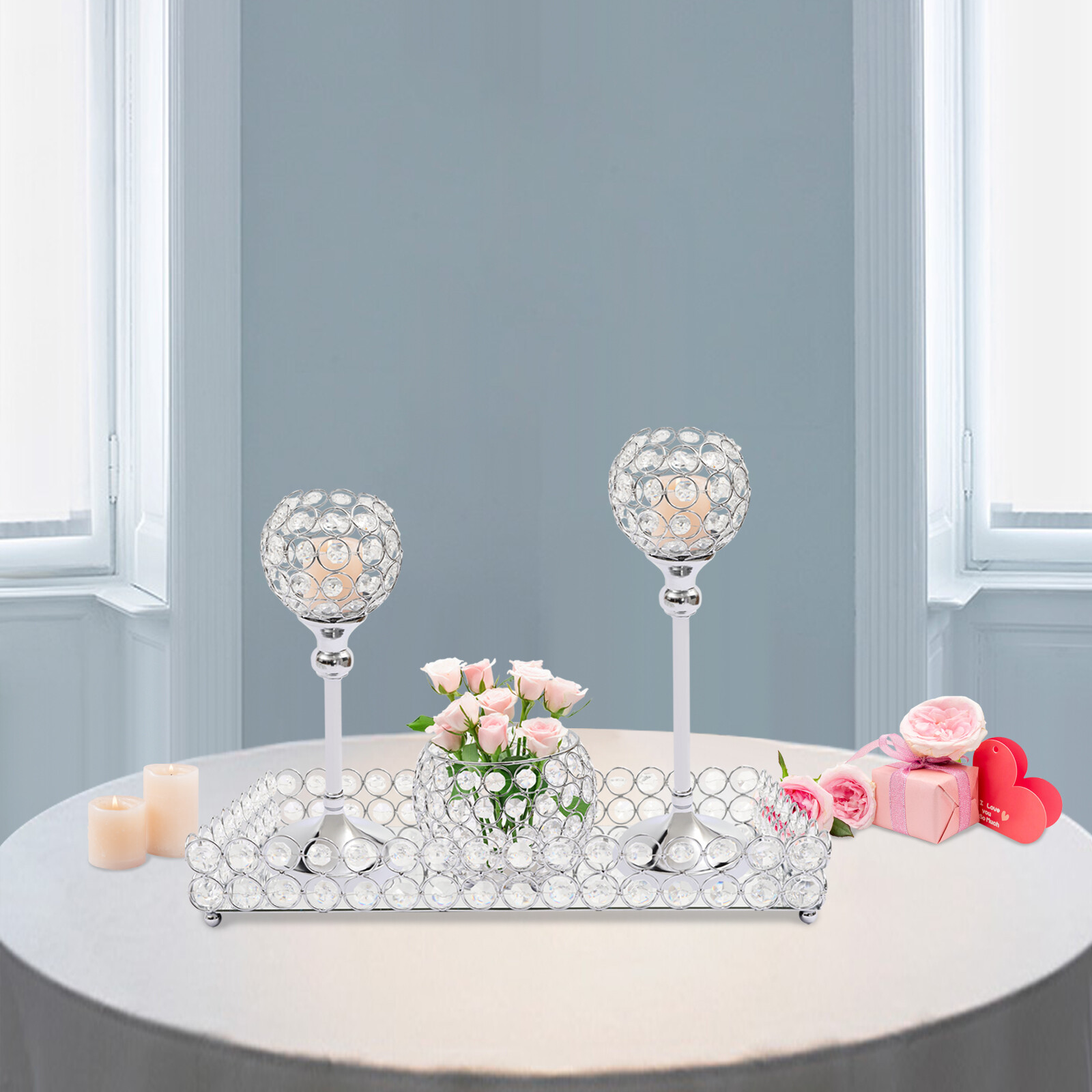 Crystal Candle Holders Wedding Crystal Tea Light Holder Table Decor