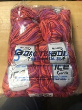 Lot 8 Ice Yarns DK Color Pink Salmon Purple Ombre 56207 New