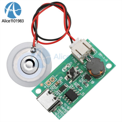 Type-C DC5V Ultrasonic Mist Maker Atomizing Module DIY Humidifier With PCB Kit