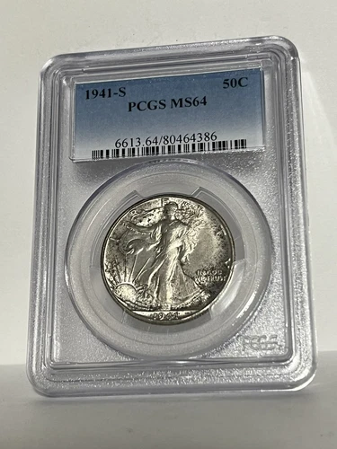 1941-S MS64 Walking Liberty Half Dollar PCGS Mint State 64 * Tougher Better Date