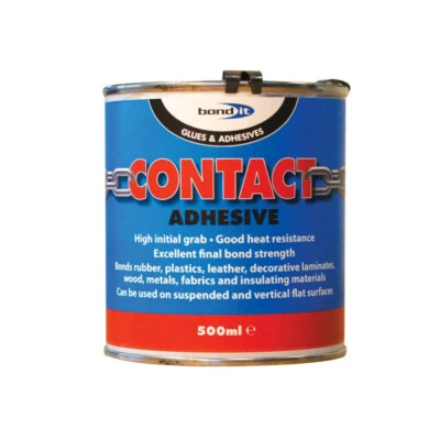 BOND IT CONTACT ADHESIVE PREMIUM GRADE SOLVENT BASED BRUSHABLE HEAT RESISTANT 1L 5L 500