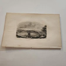 View Of Harrisburg Pennsylvania c. 1852 Engraving (6)