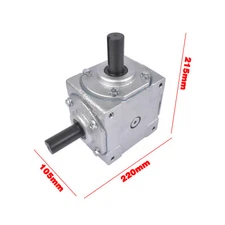 40 HP Right Angle Bevel Gearbox w/ Crosshole & Keyed Shaft CW to CW  1:1 Ratio