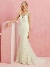 Casablanca Beloved Wedding Dress #BL229 - Ivory/Champagne - Size 10 - New