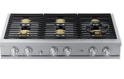 Dacor DTT48T960GS - 48'' Built-In Gas Rangetop w/6 Burners-Silver Stainless Steel