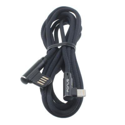 iPHONE 7 8 Plus XR XS MAX 11 Pro RIGHT ANGLE 90 DEGREE 6FT USB CABLE POWER CORD