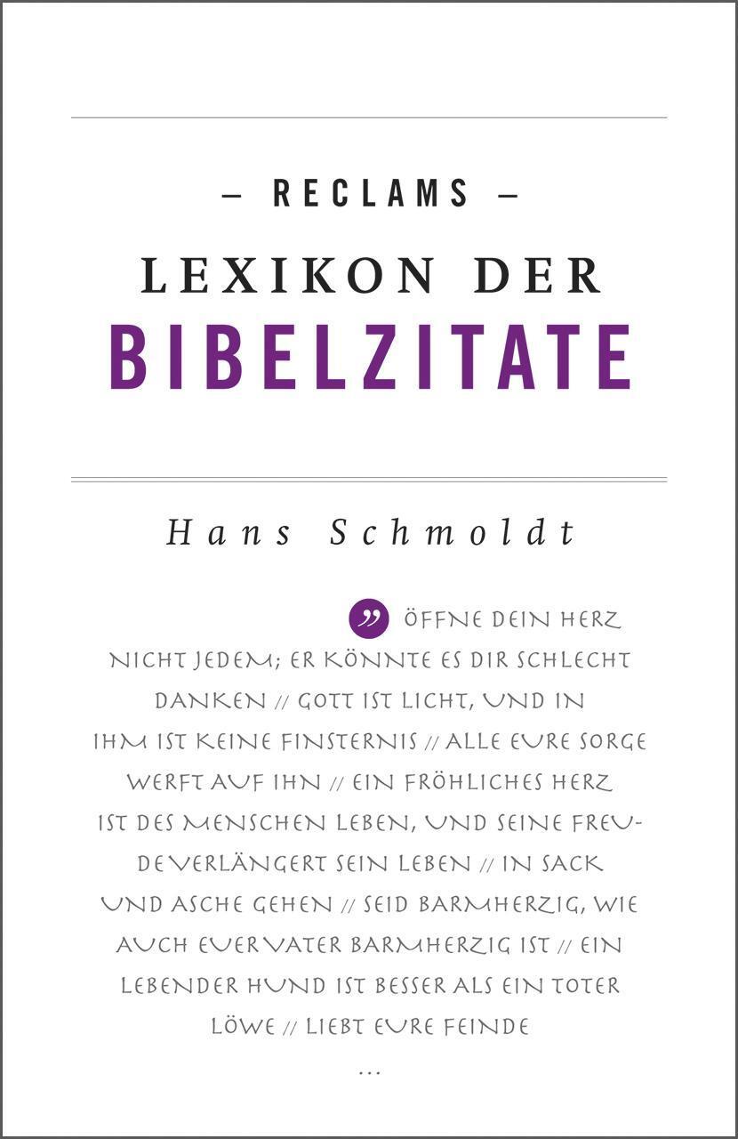 Thumbnail - Hans Schmoldt / Reclams Lexikon Der Bibelzitate / 9783150191958