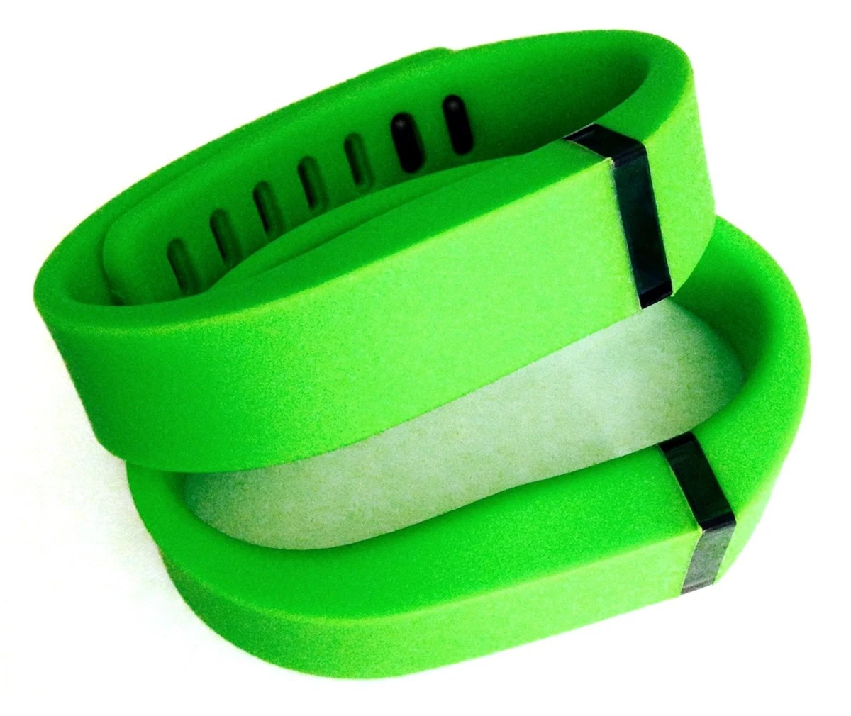 2 Large Lime GREEN for FitBit FLEX Band Bracelet ONLY With Clasps