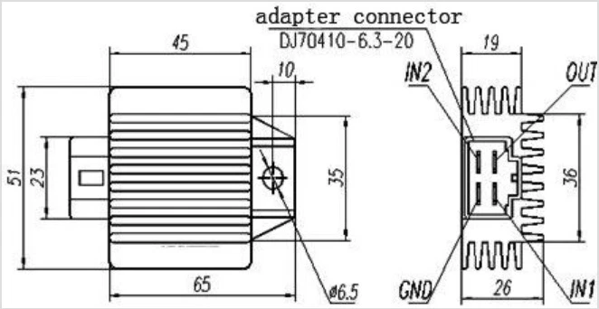 Regulador de voltaje de onda completa 12v rectificador GY6 scooter ciclomotor ATV motocicleta 150cc Foto 4 de 4