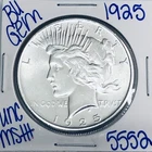 1925 BU UNCIRCULATED SILVER PEACE DOLLAR AUTHENTIC U.S. MINT FREE SHIPPING 5552