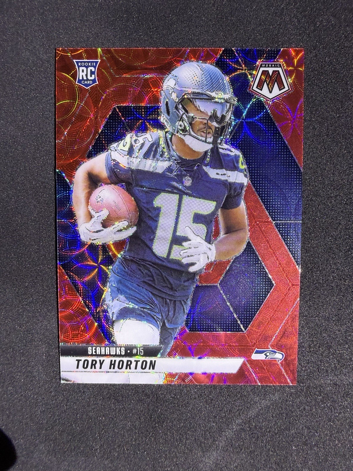 2025 Panini Mosaic Tory Horton #396 Rookie Red Scope Prizm RC Seattle Seahawks