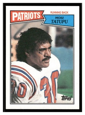 1987 Topps #100 Mosi Tatupu New England Patriots Football Card 34155