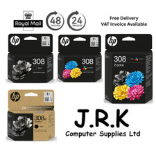 HP 308 OR 308E Ink Cartridges Black OR Colour Genuine For DeskJet 4100