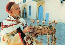 TUNISIA SIDI BOU SAID THE MERCHANT OF JASMINE