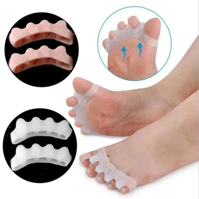 1Pair Toe Separators for Bunion Pain Relief, Soft Gel Toe Spacers Straightener