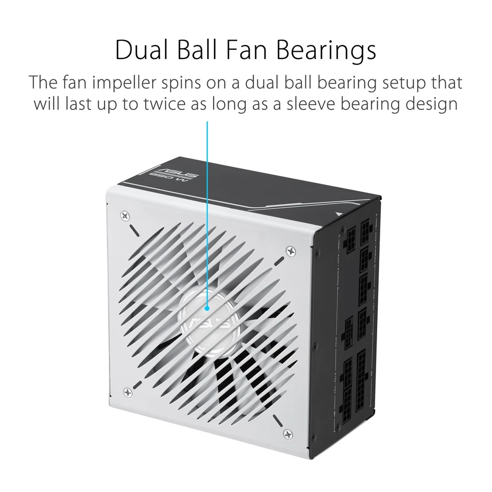 ASUS Prime 850W Gold Power Supply ATX 30 Dual Ball Fan 80 Plus Gold Certified - Image 2 of 4