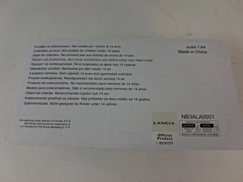 Altaya Lancia Delta HF Integrale 16V #1 Biasion Siviero Rally Sanremo 1989 1/64 - Immagine 4 di 4