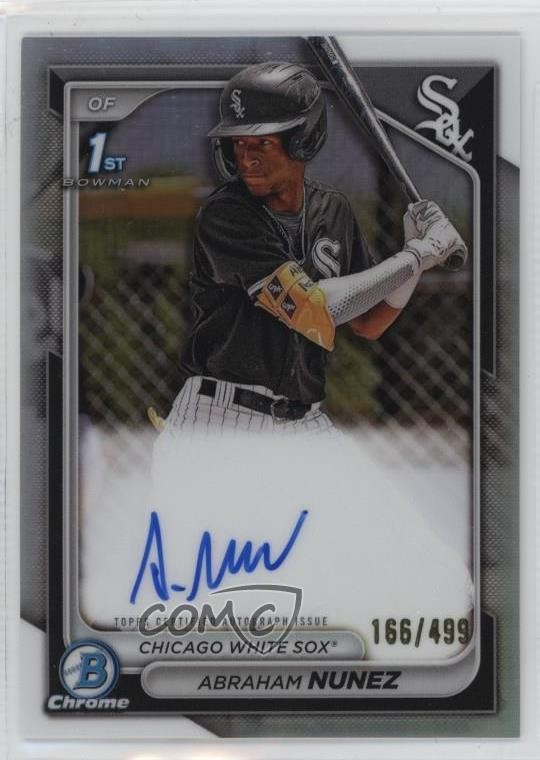 2024 Bowman Chrome Prospect Refractor 166/499 Abraham Nunez #CPA-ANZ Auto 16s2