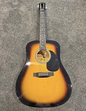 Acoustic guitar Squier SA-105 full-size dreadnought designed by Fender