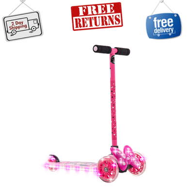 Huffy Disney Minnie Mouse Toddler Scooter, 3-Wheel, Light-Up, Ages