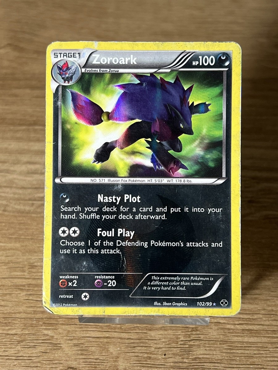 2012 Pokemon Zoroark 102/99 Next Destinies Secret Rare Shiny Holo Damage |  eBay