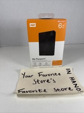 WD 6TB My Passport Portable External Hard Drive USB 3.1/3.0 Black - NEW SEALED!