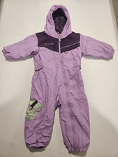 Columbia Snowsuit Infant Girls 24 Months Hooded Fleece Lined Winter Bunting Suit