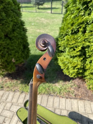 Antico violino 4/4 vintage con custodia + archetto fondo di magazzino SPEDIZIONE GRATUITA - Foto 7 di 24