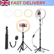 10" Ring Light with Tripod Stand, 63cm Extendable, 3 Light Modes