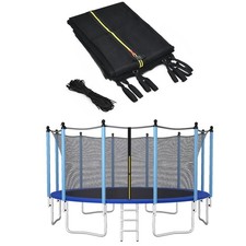 16FT Trampoline Replacement Safety Enclosure Net for 12 Poles Weather-Resistant