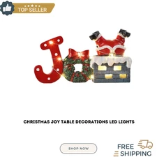 Christmas Joy Table Decorations LED Lights