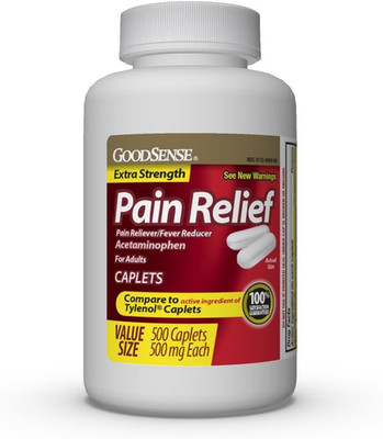 Extra Strength Pain Relief, Acetaminophen Caplets, 500 Mg, 500 Count