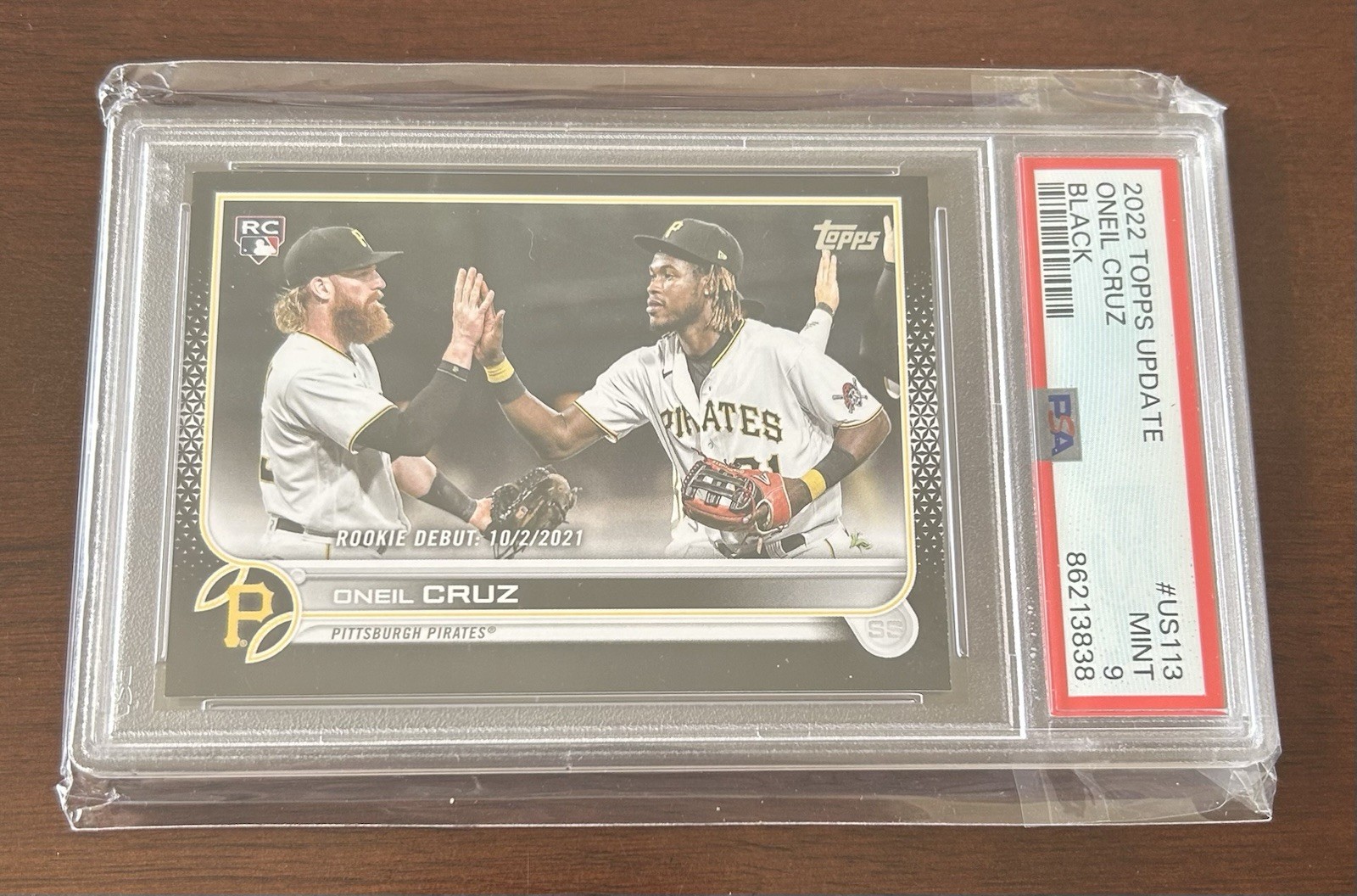 2022 Topps Update Rookie Debut Oneil Cruz Black /71 RC #US113 PSA 9 Pirates