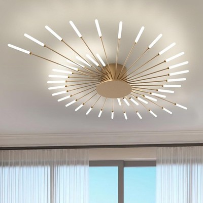 Modern Gold LED Ceiling Light,Creative Fireworks Design Ceiling Lamp,42Heads
