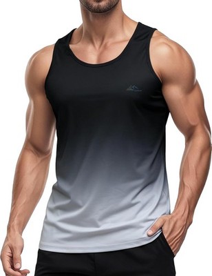 EZRUN Men's Quick Dry Tank Top UPF 50+ Summer Workout Muscle Sleeveless Shirts f