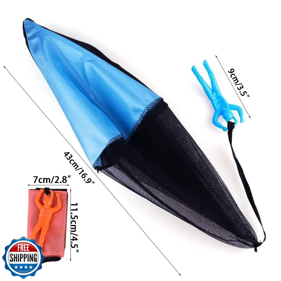 Pacote com 6 brinquedos de paraquedas Pinkiwine brinquedo de arremesso para crianças meninos meninas - Imagem 3 de 4