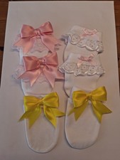 Brand New 3 Pairs Of Baby Girls White Anti Scratch Mittens Size Newborn