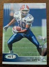 JABAR GAFFNEY, 2002 SAGE HIT ROOKIE CARD #10, GATORS. rookie card picture