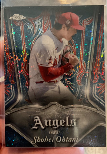 2023 TOPPS CHROME SHOHEI OHTANI SPECKLED PINSTRIPED REFRACTOR #P-1