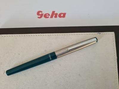 Geha Steno Fountain Pen 702 ST Glacier Green Fountain Pen Fountain Pen RARE with defect
