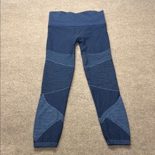 Spanx Women  s Seamless Moto Leggings Indigo Sky Blue 50200R Size Large