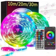15M Led Strip Lights Smart Strip Lights for Bedroom Compatible with Alexa & Goog