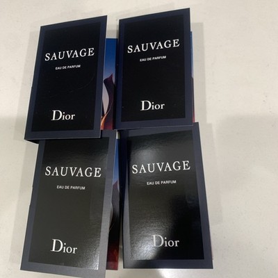 4 Samples Vial SAUVAGE Eau De Parfum by CHRISTIAN DIOR for Men 0.03 oz  1ml