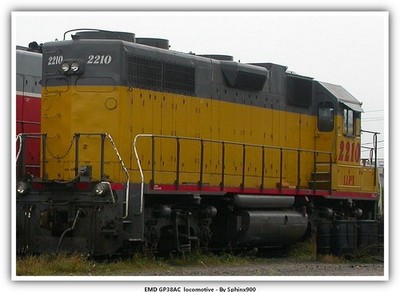 EMD GP38AC  railroad Train Railway