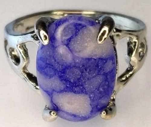 Vintage NV Designer Signed Lapis Lazuli Filigree Sterling Silver Ring Sz 6.5