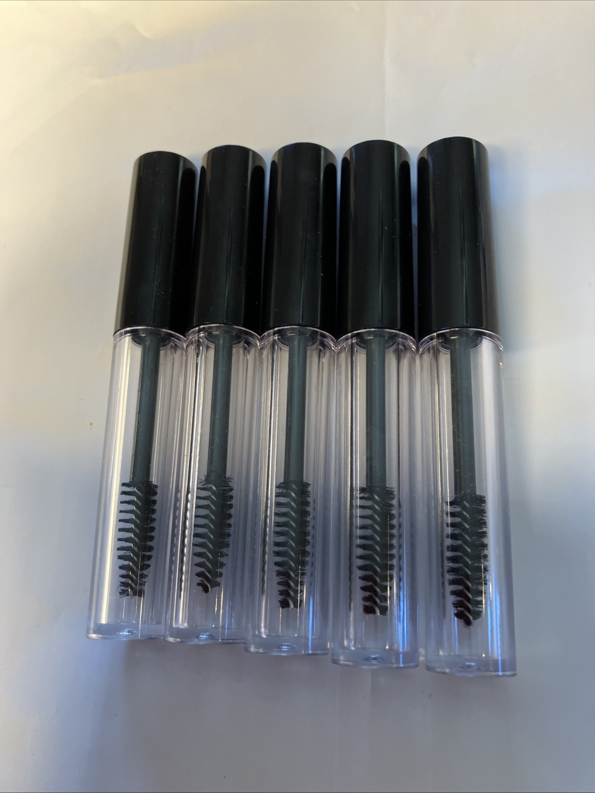 5 Clear Empty Mascara Tubes with Eyelash Brushes-image