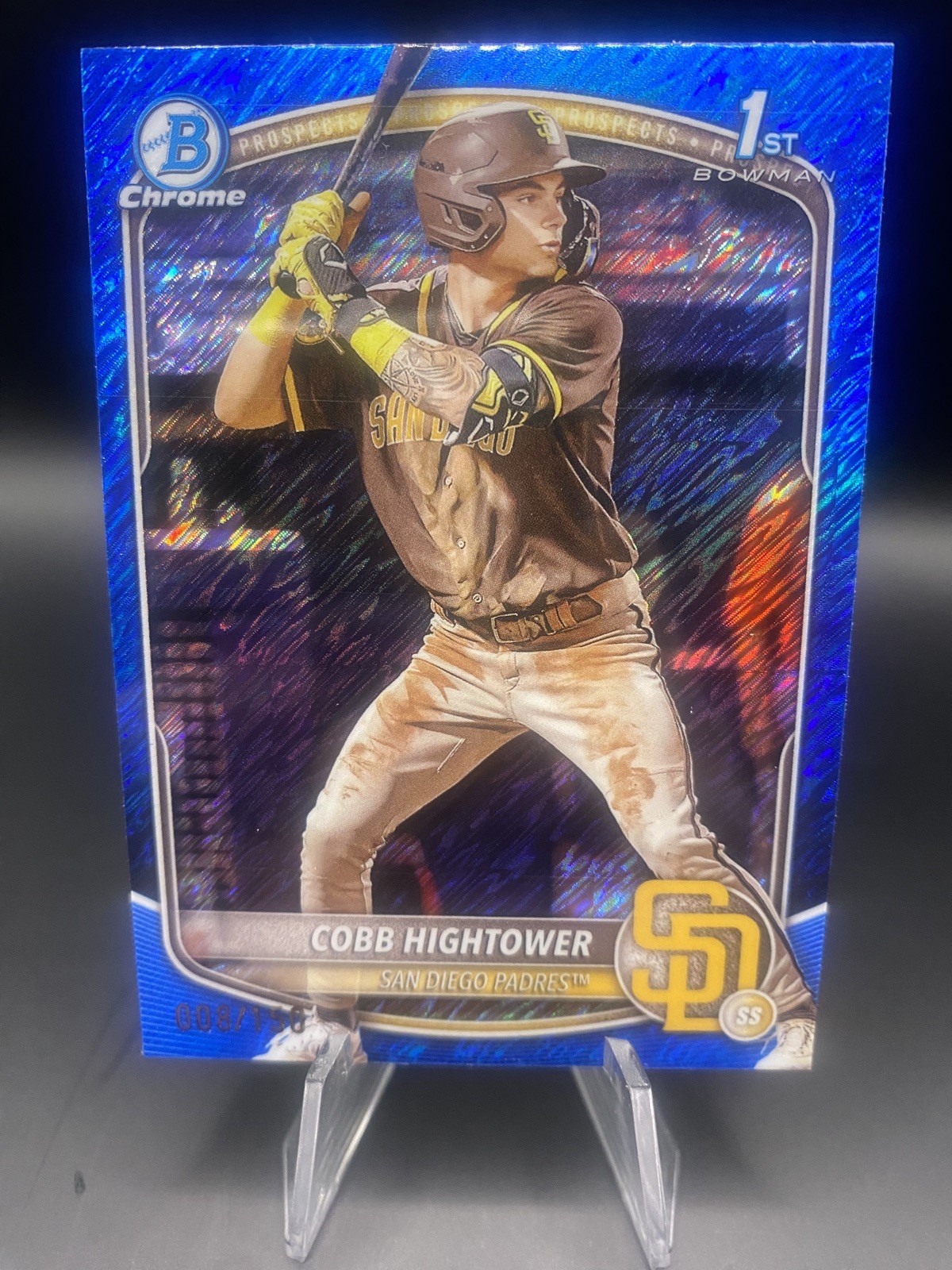 2025 Bowman Chrome 1st - Cobb Hightower #BCP-104 Blue Shimmer /150